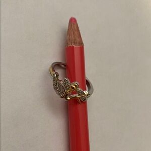 Elegant Gold and Silver 925 Tinker Bell Leaf Ring‎
